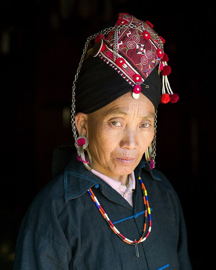 The Akha Oma of Phongsali province, Laos, create exquisite traditional dresses and headdresses (Credit: Getty Images)