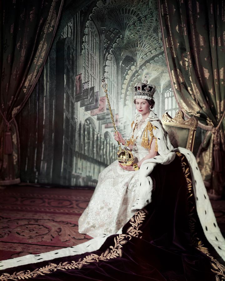 There's a fairytale feel about Cecil Beaton's portrait of the Queen that marked her Coronation in 1953 (Credit: Cecil Beaton/Camera Press)