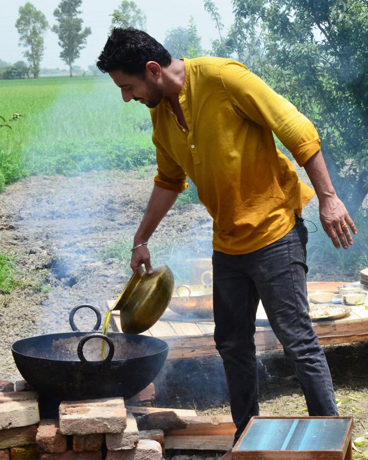 Chef Ranveer Brar always has ghee within arm's distance of his stovetop (Credit: Najeeb Aziz)