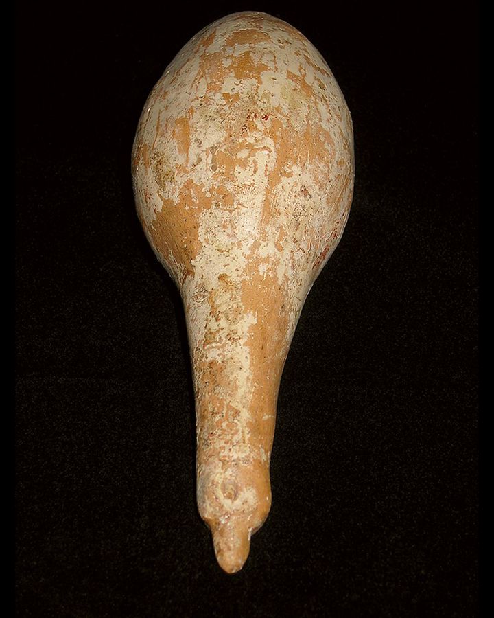 Objects that look, and sound, like rattles, such as this one from Greece 2,500 years ago, date back millennia (Credit: Maria Sommer/Benaki Toys Department, Phaliro, Athens