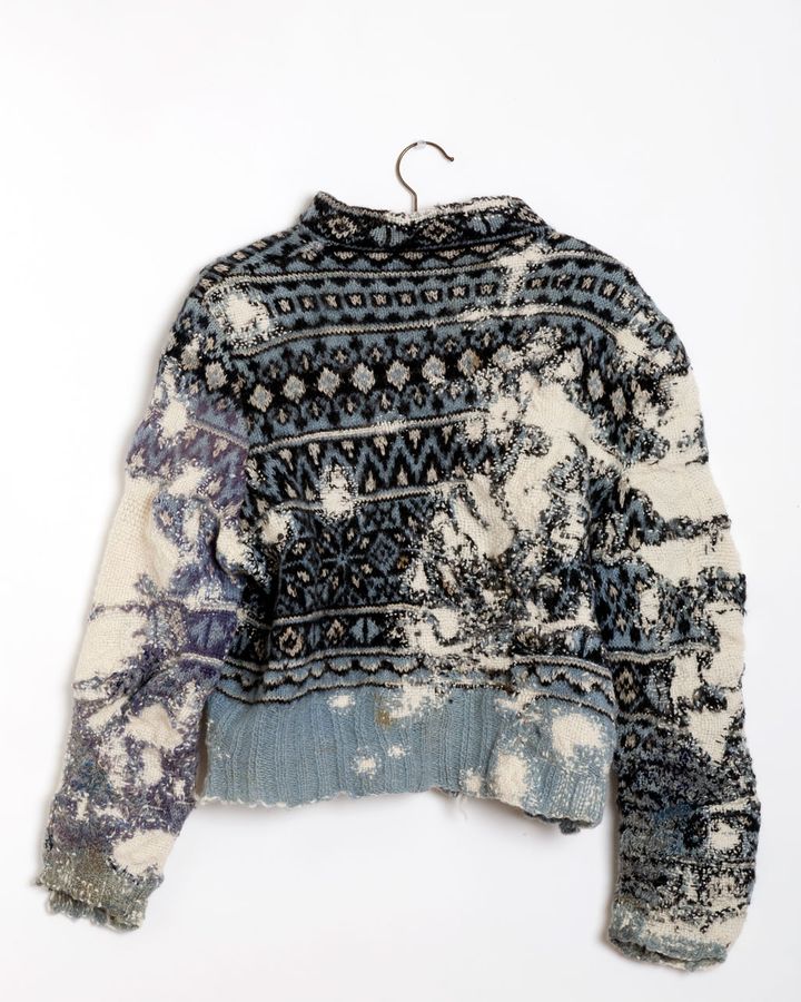 New exhibition Eternally Yours features whole range of repair-centred artistry, including Celia Pym's darned sweaters (Credit: Celia Pym)