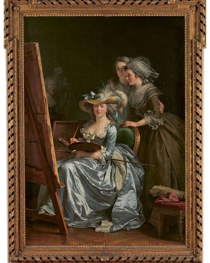 Self-Portrait with Two Pupils, Marie Gabrielle Capet and Marie Marguerite Carreaux de Rosemond, 1785, by Adélaïde Labille-Guiard (Credit: Metropolitan Museum of Art, New York)