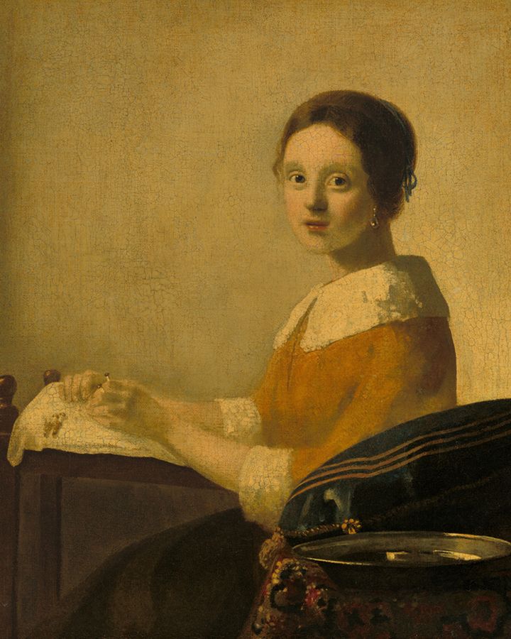 Van Wijngaarden worked with Van Meegeren on forging Vermeer in the 20th Century, with paintings like The Lacemaker (Credit: National Gallery of Art)