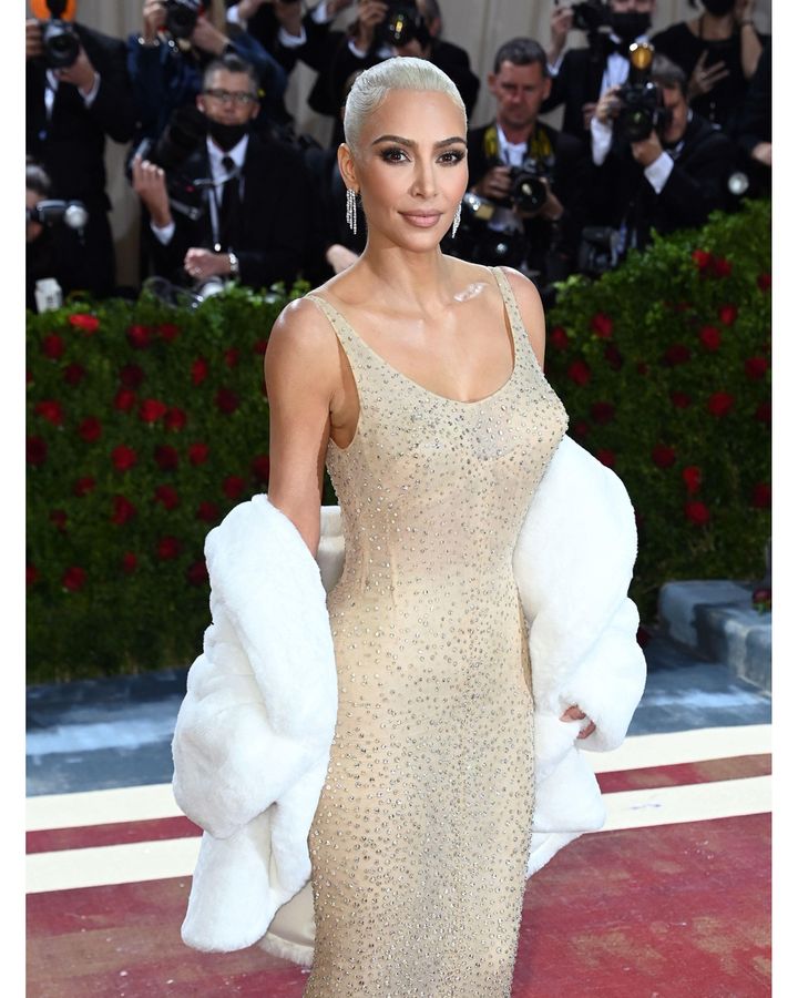 At New York's Met Gala, Kim Kardashian sported an iconic dress that was originally worn by Marilyn Monroe (Credit: Alamy)