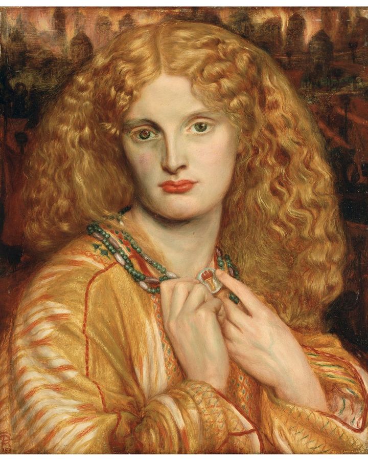 Rossetti's Helen of Troy (1863) shows the figure from Greek mythology in an ambiguous way (Credit: Hamburger Kunsthalle, Photo: Elke Walford)
