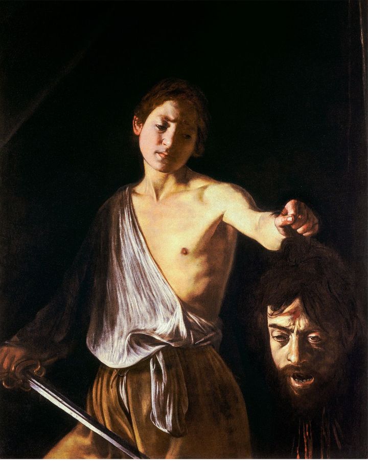 Caravaggio's emotive masterpiece in oil, David with the Head of Goliath (1610) (Credit: Alamy)