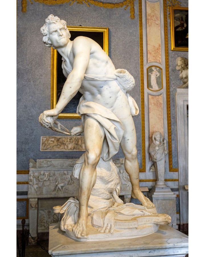 The marble sculpture of David by Bernini (1623-24) reflects the physicality and unbridled emotion of the Baroque period (Credit: Alamy)
