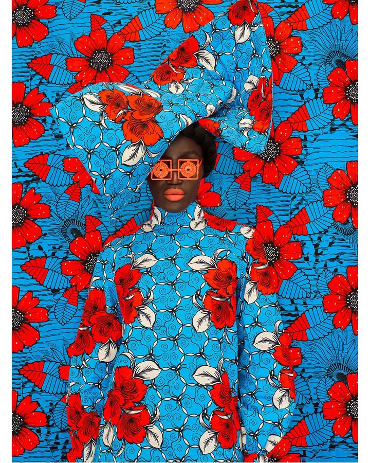 In Thandiwe Muriu's CAMO series the artist uses Ankara fabrics and props to showcase Kenyan beauty (Credit: Thandiwe Murius)