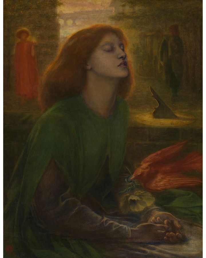 The white poppy in Rossetti's Beata Beatrix, 1864 symbolises the death of his wife, Elizabeth Siddal, who overdosed on laudanum in 1862 (Credit: Tate / Baroness Mount-Temple)