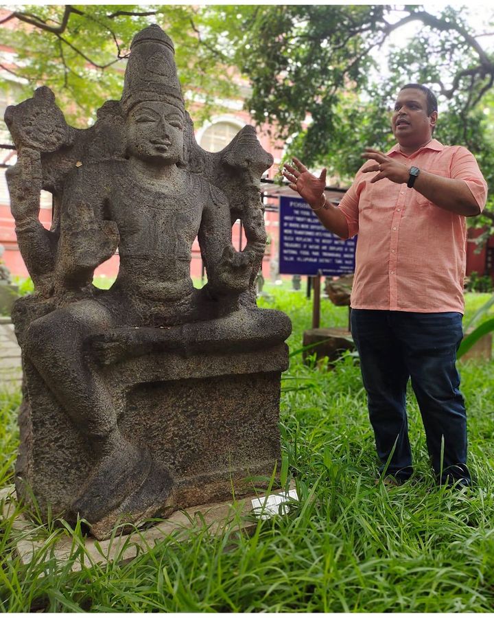 S Vijay Kumar travels through India, documenting artefacts and investigating the trail of missing objects online (Credit: IPP)