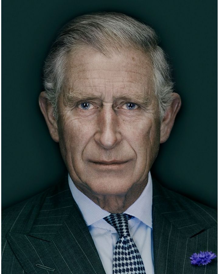 In a 2013 photograph by Nadav Kaner, the then Prince Charles is shown with a blue cornflower in his buttonhole, pointing to his environmentalist interests (Credit: Nadav Kander)