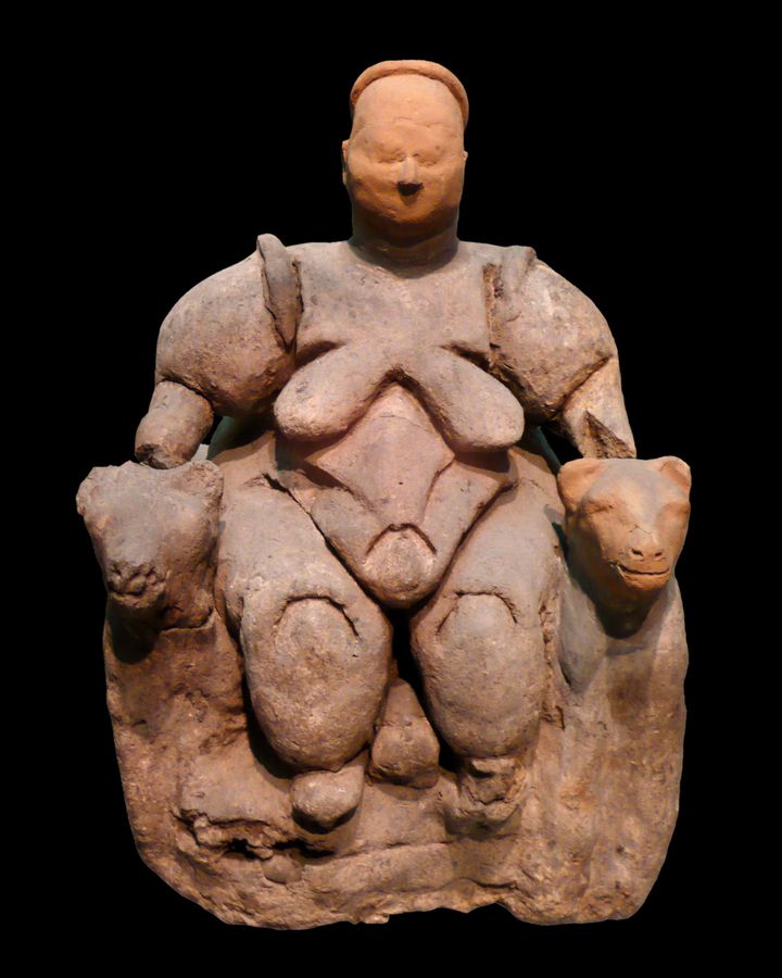 The Seated Woman of Çatalhöyük - an early female ruler (Credit: Museum of Anatolian Civilisations/Wikimedia Commons)