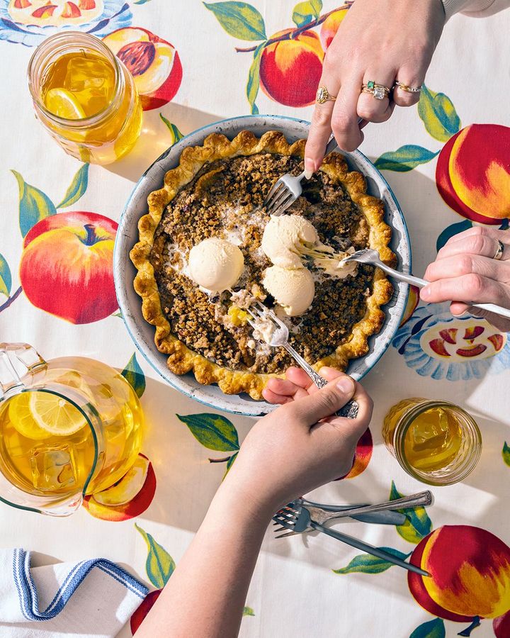 Sweet Tea Peach Pie with Pecan Crumble is a dedication to the state of Georgia (Credit: Alanna Hale)