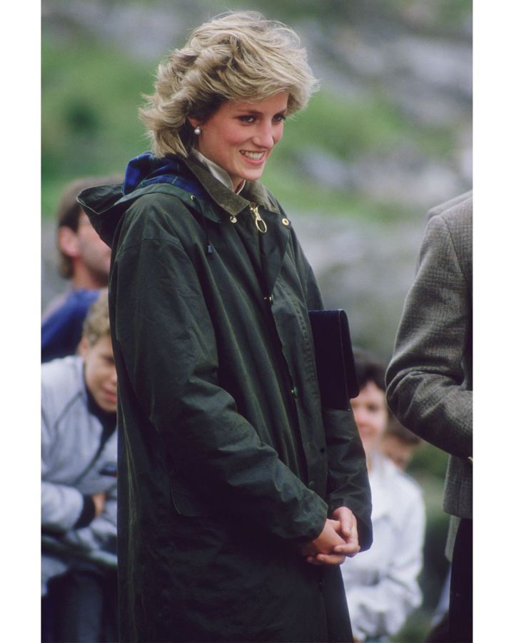 Diana, Princess of Wales popularised the Barbour – in the 1980s it was the go-to garment for so-called Sloane Rangers (Getty Images)