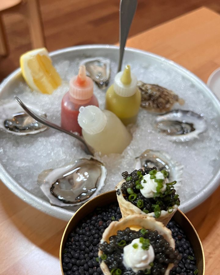 Puritan offers a caviar cone and plenty of oysters (Credit: Kim Foley MacKinnon)