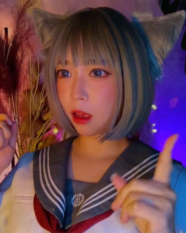 Japanese TikTok creator nautecoco is one of the earliest recorded instances of a user playing out the NPC trend (Credit: @nautecoco/TikTok)