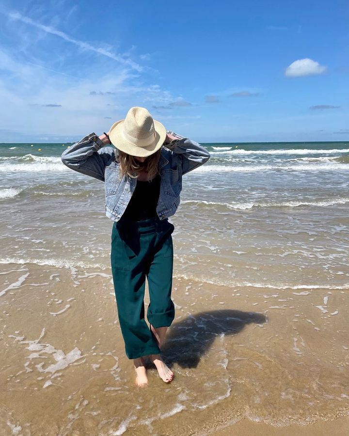 Anna-Maria Bauer’s turquoise trousers are her “absolute favourites” – they are in constant use (Credit: Courtesy of Anna-Marie Bauer)