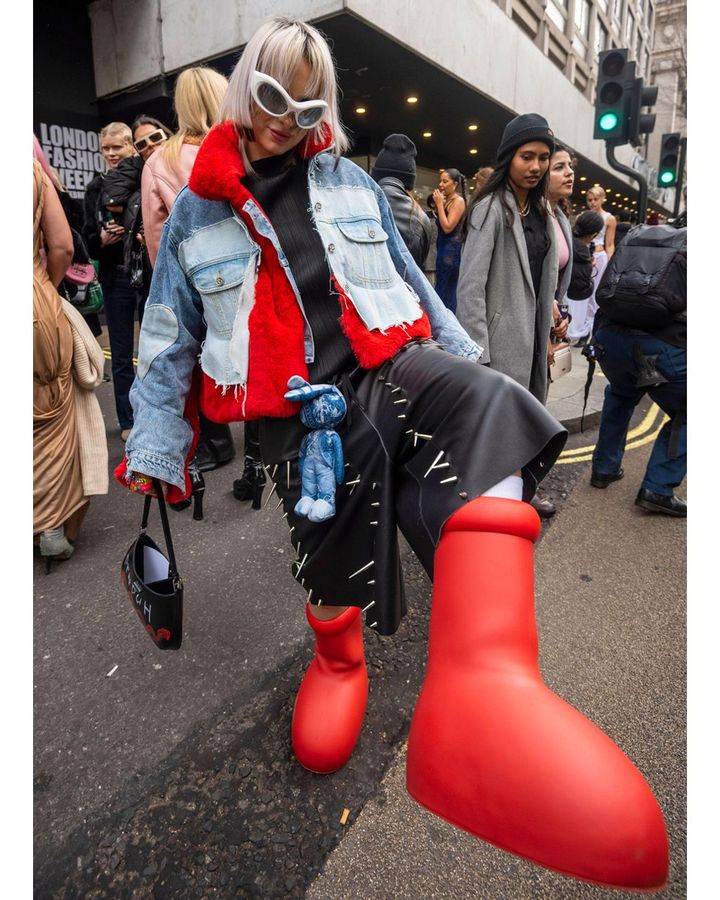 The "big red boot" by MSCHF has been a hit with fashionistas and celebrities (Credit: Alamy)