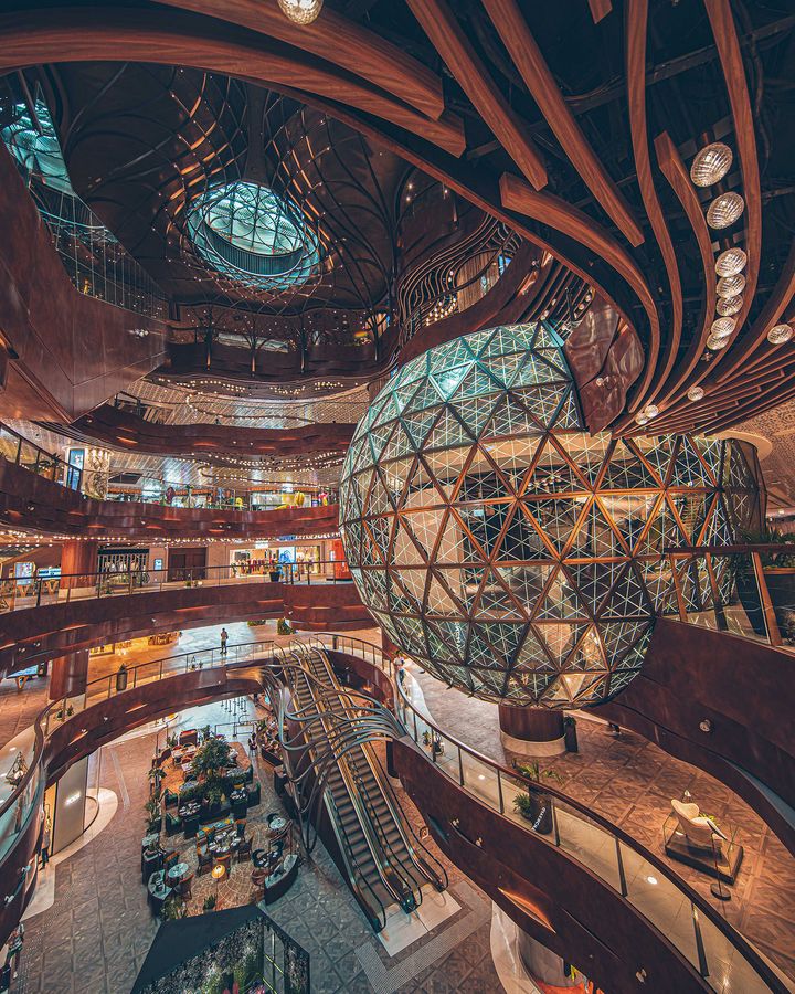 View of the interior of the K11 Musea shopping mall at Victoria's Dockside  Hong Kong Stock Photo - Alamy