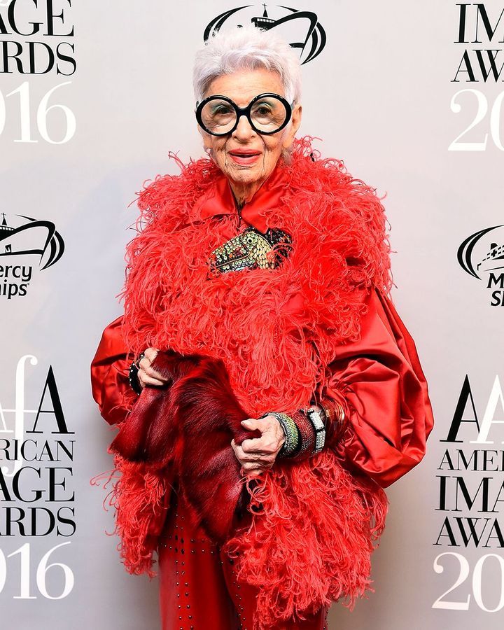 “You only have one journey, you have to remember that,” said Apfel, whose unique dress sense brought joy to those around her (Credit: Getty Images)