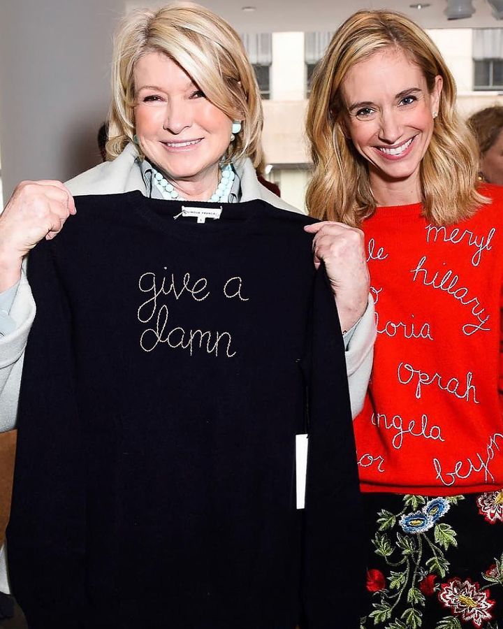 Martha Stewart – pictured with Lingua Franca founder Rachel Hruska McPherson – is a fan of the brand (Credit: Lingua Franca)