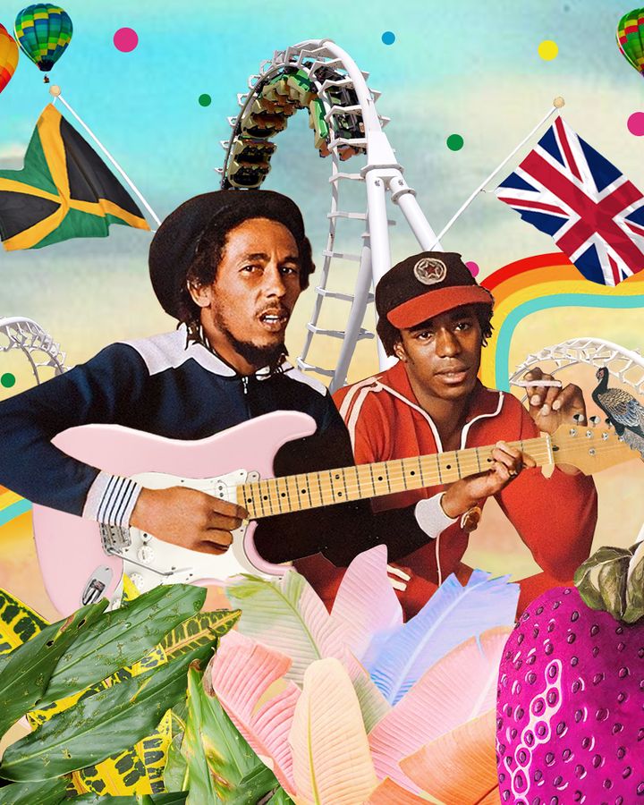 Cagney’s maternal grandfather, Junior Marvin, with Bob Marley (Credit: Idris Veitch) Cagney’s maternal grandfather, Junior Marvin, with Bob Marley (Credit: Idris Veitch)