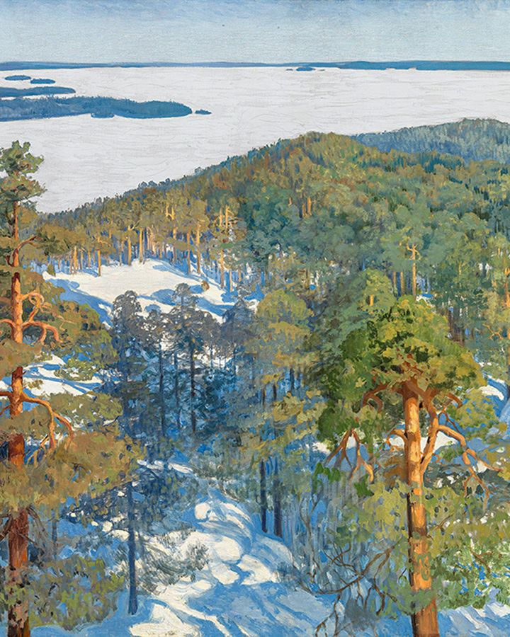 View from Pyynikki Ridge (1900) by Helmi Biese, depicts a bird's-eye view of the Finnish boreal forest (Credit: Finnish National Gallery/ Alteneum Art Museum)