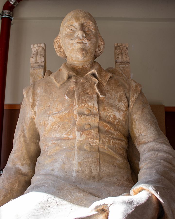 The castle's Lapidarium is home to a full-size sculpture of Shakespeare (Credit: Laura Hall) The castle's Lapidarium is home to a full-size sculpture of Shakespeare (Credit: Laura Hall)