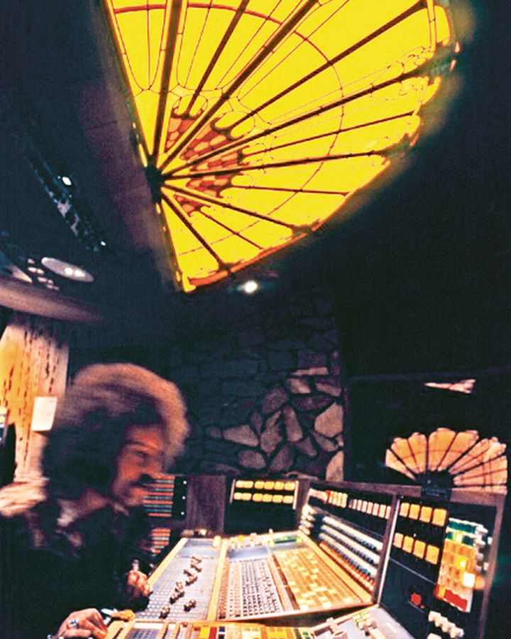 The Tiffany-glass ceiling of the control room at Sausalito may have inspired the "Tiffany-twisted" lyric in Hotel California (Credit: Courtesy Chris Stone Archives)