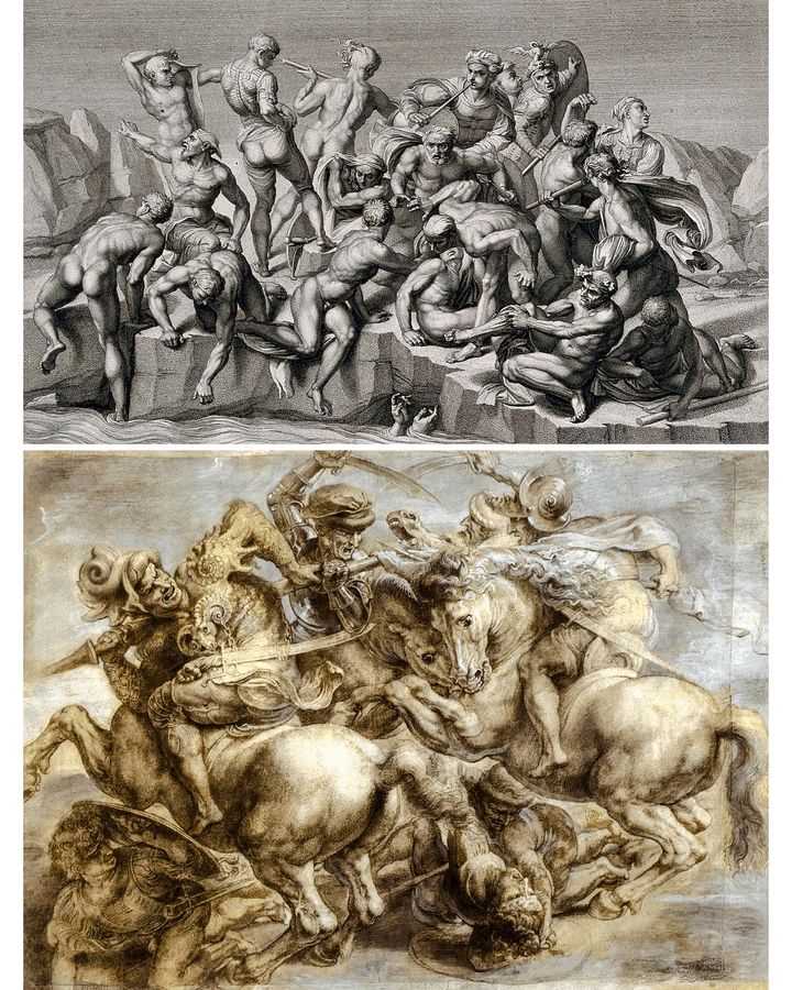 Leonardo's Battle of Anghiari and Michelangelo's Battle of Cascina (Credit: Getty Images) Leonardo's Battle of Anghiari and Michelangelo's Battle of Cascina (Credit: Getty Images)