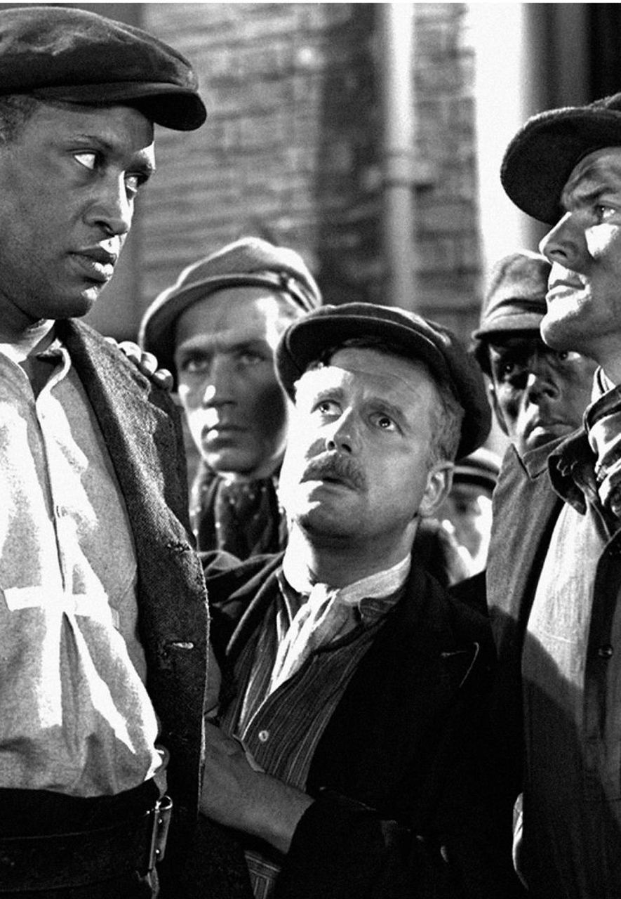 The Proud Valley stars the singer, actor, and civil rights activist Paul Robeson as David Goliath, a US miner searching for employment in rural Wales (Credit: Alamy)