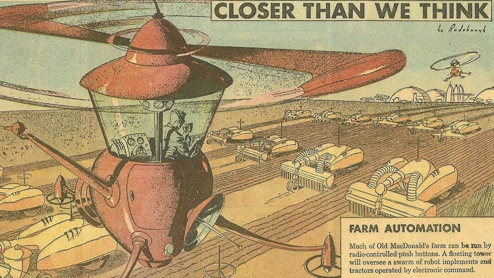 The strip, illustrated by artist Arthur Radebaugh, ran in newspapers until early 1963 and helped shape a generation’s view of science. The strip, illustrated by artist Arthur Radebaugh, ran in newspapers until early 1963 and helped shape a generation’s view of science.