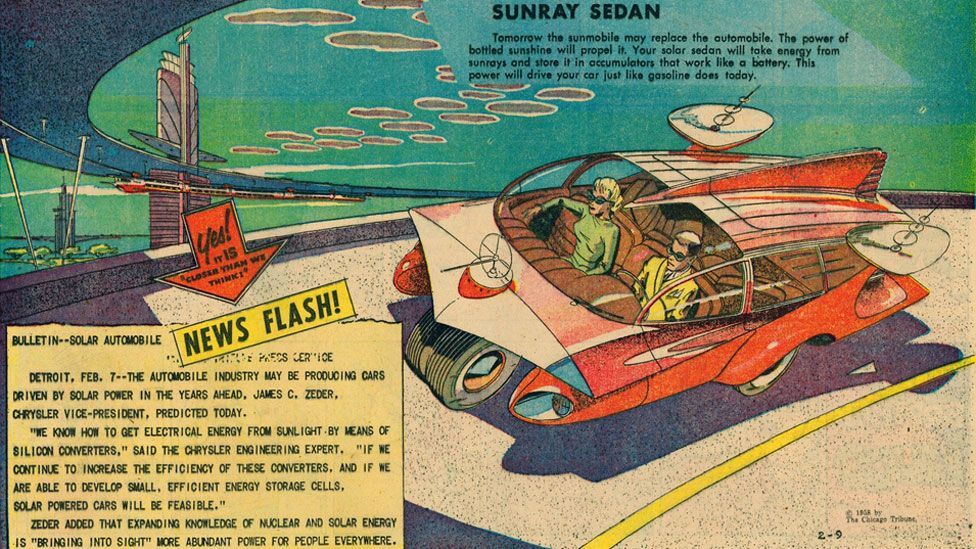The strips tackled all aspects of science and were often based on a news story of the day, such as this one that was based on an interview with someone from Chrysler. The strips tackled all aspects of science and were often based on a news story of the day, such as this one that was based on an interview with someone from Chrysler.