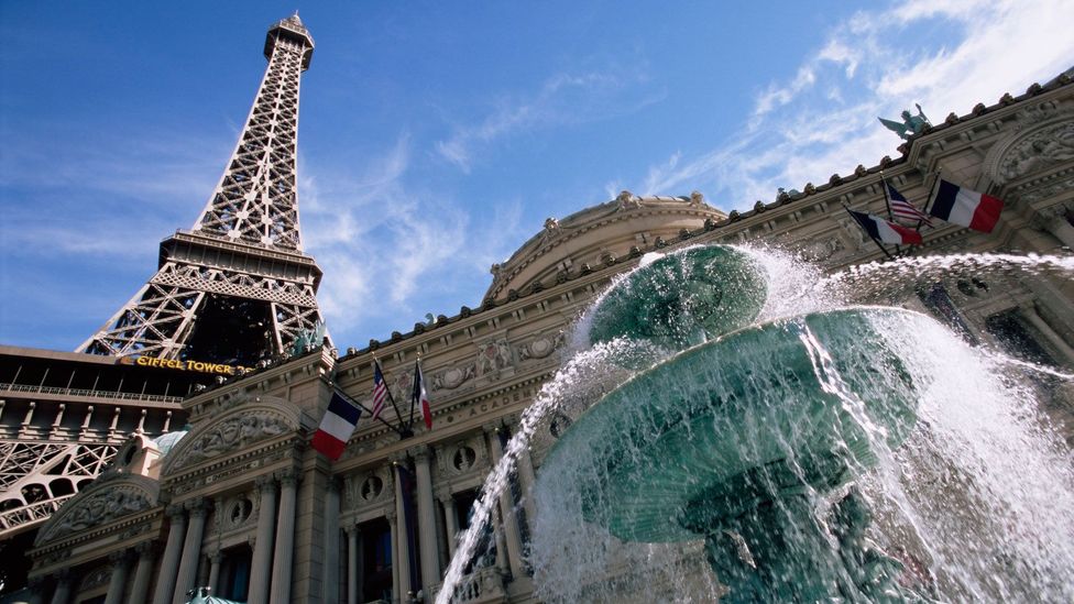 The Paris Las Vegas Hotel and Casino and Eiffel Tower Editorial