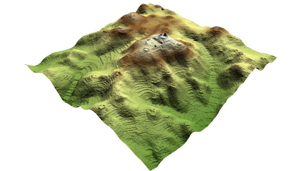 3D maps created using Lidar data allow features to be seen in fine detail, particularly large areas of agricultural terraces that once surrounded the city. (Copyright: A&DChase)