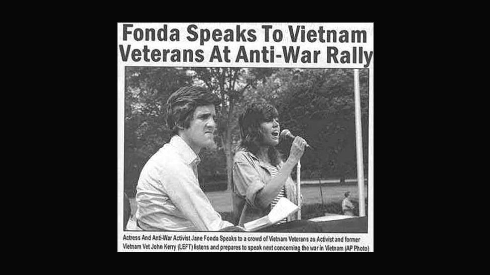 This pic showing Senator John Kerry and Jane Fonda together at an anti-Vietnam War rally emerged during 2004’s US election. The meeting never happened. (Courtesy: Fourandsix.com) This pic showing Senator John Kerry and Jane Fonda together at an anti-Vietnam War rally emerged during 2004’s US election. The meeting never happened. (Courtesy: Fourandsix.com)