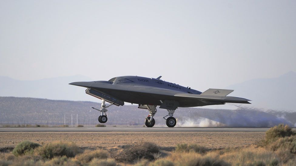 The aircraft, which is designed by defence firm Northrop Grumman, flew for the first time on 4 February 2011 at Edwards Air Force Base in California. (Copyright: US Air Force) The aircraft, which is designed by defence firm Northrop Grumman, flew for the first time on 4 February 2011 at Edwards Air Force Base in California. (Copyright: US Air Force)