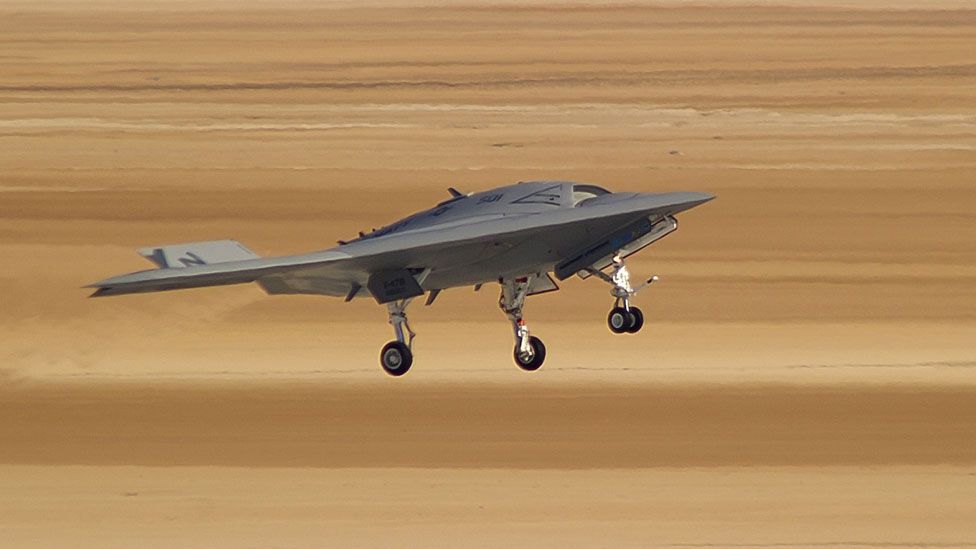 If all of the tests go well, the stealthy craft will try an assisted take off from the deck in 2013, although it will land on dry land. (Copyright: Northrop Grumman) If all of the tests go well, the stealthy craft will try an assisted take off from the deck in 2013, although it will land on dry land. (Copyright: Northrop Grumman)