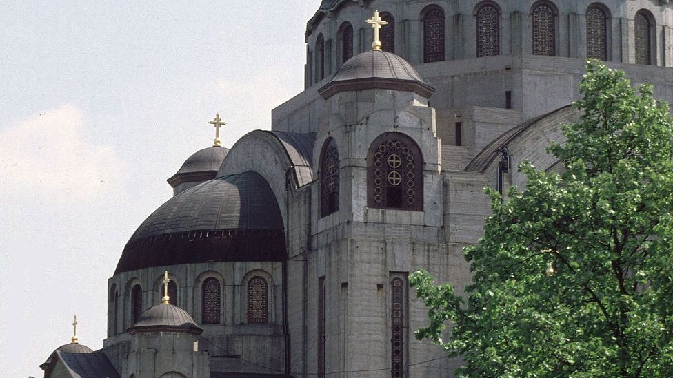 The Cathedral of Saint Sava lies in the heart of Belgradeâs city center. (Vincent Abbey/BBC)