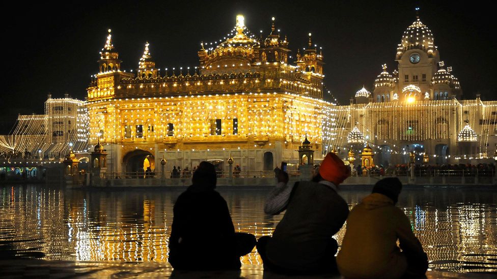 In Amritsar, India, the Golden Temple is illuminated for the birth anniversary of Guru Gobind Singh, the 10th Sikh Guru. (Prabhjot Gill/AP Photo)