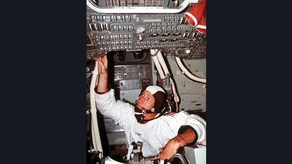 Four days after launch, Scott and Irwin descended to the lunar surface, leaving Worden orbiting in the command module. (Copyright: Nasa) Four days after launch, Scott and Irwin descended to the lunar surface, leaving Worden orbiting in the command module. (Copyright: Nasa)