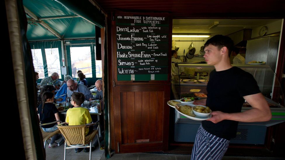 Hive Beach Cafe, restaurant, seafood, Burton Bradstock, England, United Kingdom, beach Hive Beach Cafe, restaurant, seafood, Burton Bradstock, England, United Kingdom, beach