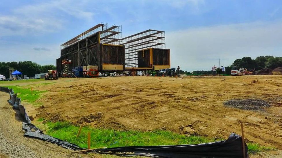 An enormous wooden set has been built on Long Island, New York, for Darren Aronofsky’s forthcoming epic, Noah. (Darren Aronofsky/Twitter) An enormous wooden set has been built on Long Island, New York, for Darren Aronofsky’s forthcoming epic, Noah. (Darren Aronofsky/Twitter)