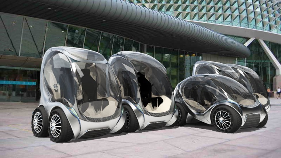 The CityCar is another foldable design from by MIT. The electric-powered car is designed for small streets and folds in on itself when parked. (Copyright: MIT Medialab)