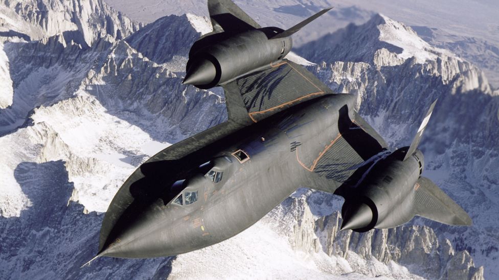 The Lockheed SR-71 Blackbird – the two-cockpit training model is seen here – is the fastest air-breathing aircraft ever put into production. (Copyright: Getty Images)
