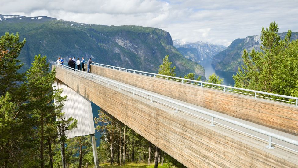 Stegastein viewpoint norway Aurlandsfjord Stegastein viewpoint norway Aurlandsfjord