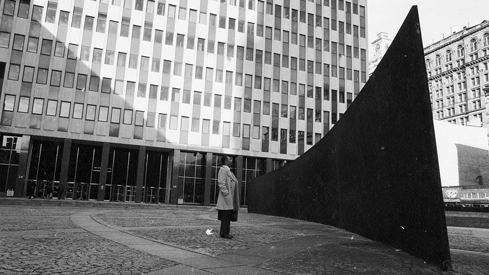 Richard Serra's weathered steel Tilted Arc (1981) divided Federal Plaza in New York – and popular opinion – until it was removed eight years later. (Getty Images)