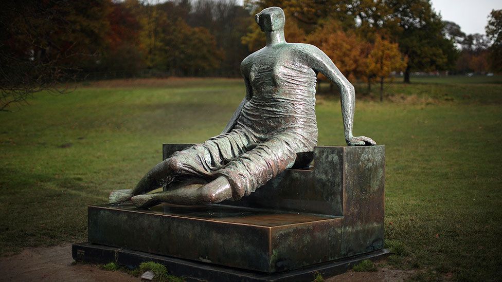 In the 20th Century, Henry Moore's abstract bronze sculptures were popular for prized public commissions. They can now be seen all over the world. (Getty Images)