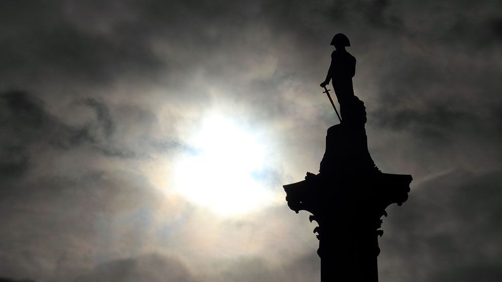 Trafalgar Square was created to honour Nelson's naval victory over France in 1805. The admiral might not approve of his new neighbour (and its Gallic symbolism). (Getty Images)