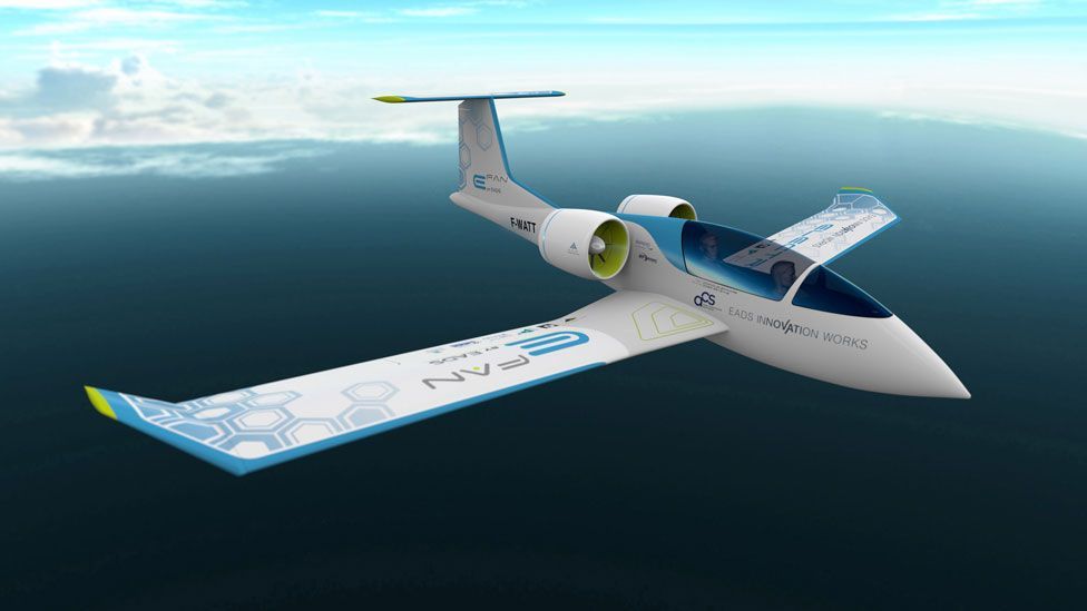 EADS is testing its hybrid technology on a smaller scale with a two-seater aircraft called the E-Fan. (Copyright: EADS) EADS is testing its hybrid technology on a smaller scale with a two-seater aircraft called the E-Fan. (Copyright: EADS)